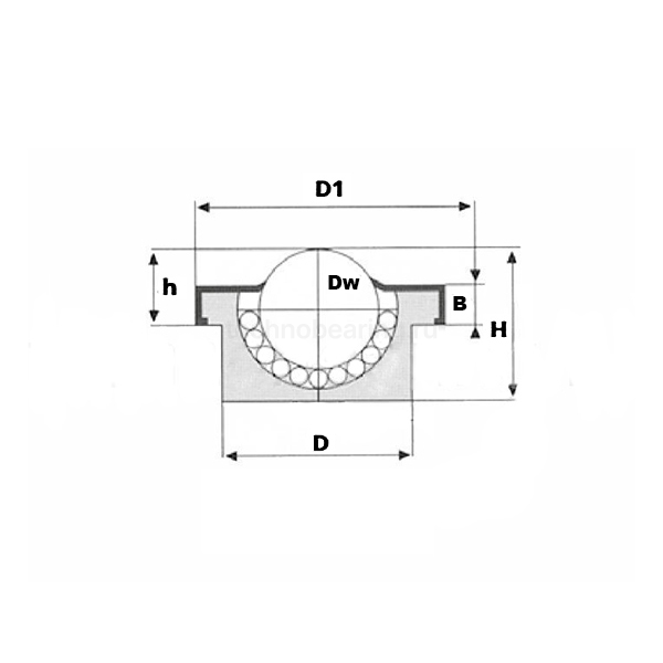 Шариковая опора (без фланца) SP 25 B TECHNIX