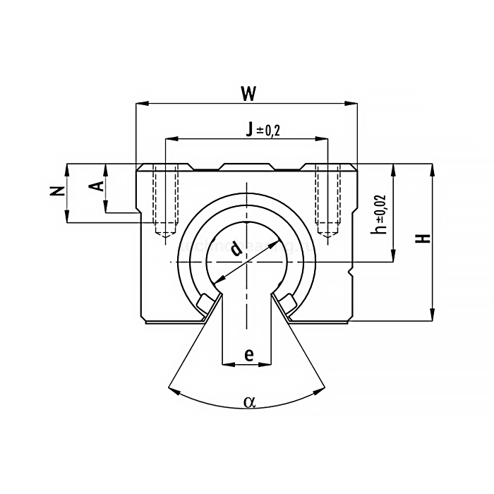 Линейный подшипник в сборе с корпусом SBR30-UU ISKRA