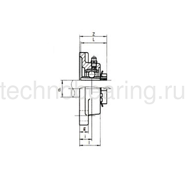 Подшипниковый узел UKF207+H2307 TECHNIX