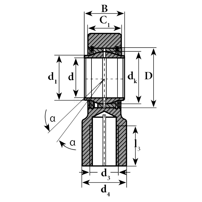 Шарнирный наконечник TAPRCE650 ISB