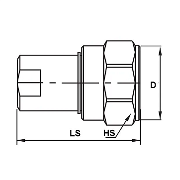 3/4in, БРС серия L (TGW) резьбовая, розетка, оцинк. сталь TL6LF TITAN LOCK