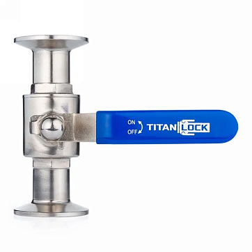 Пищевой шаровый кран полнопроходной типа "clamp-clamp", DN65 нерж. 304, TL65SBV-CL TITAN LOCK