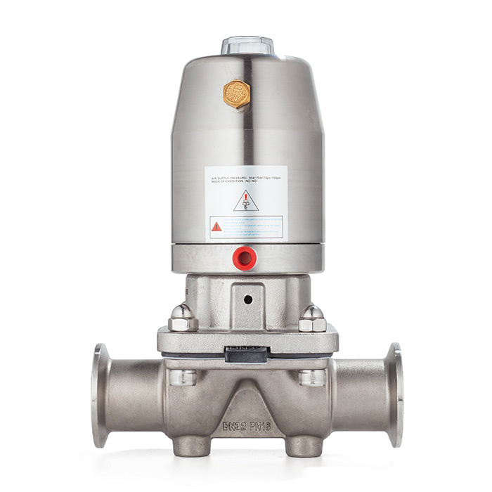 Мембранный клапан нерж.316 типа clamp, с пневмоприводом (нерж.), DN65 DIN TL65DVCL-PS TITAN LOCK — детальное фото 2