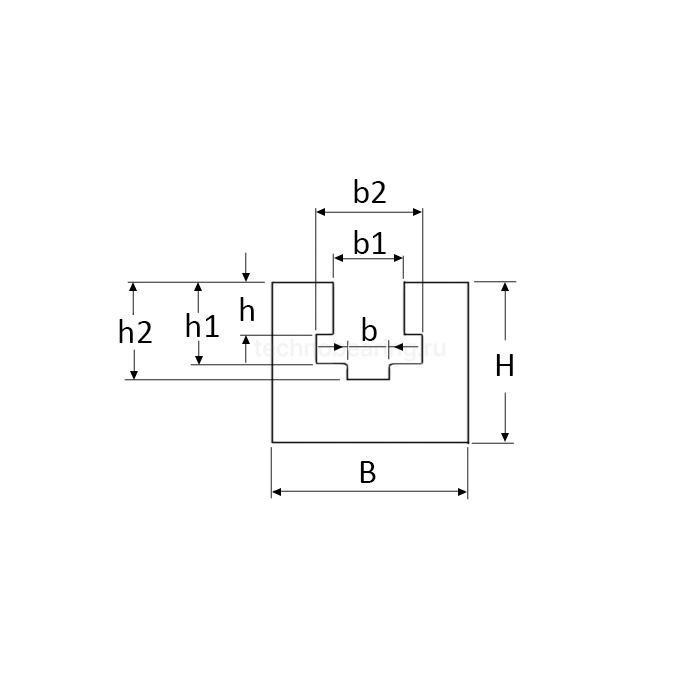 Направляющая для цепи 16B-1 тип 1BL H=45 L=2000 ISKRA