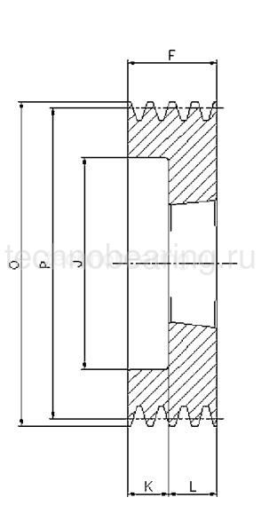 Шкив клиновой  под втулку тапербуш SPZ 56-02 TB (PHP 2SPZ56TB) Sati