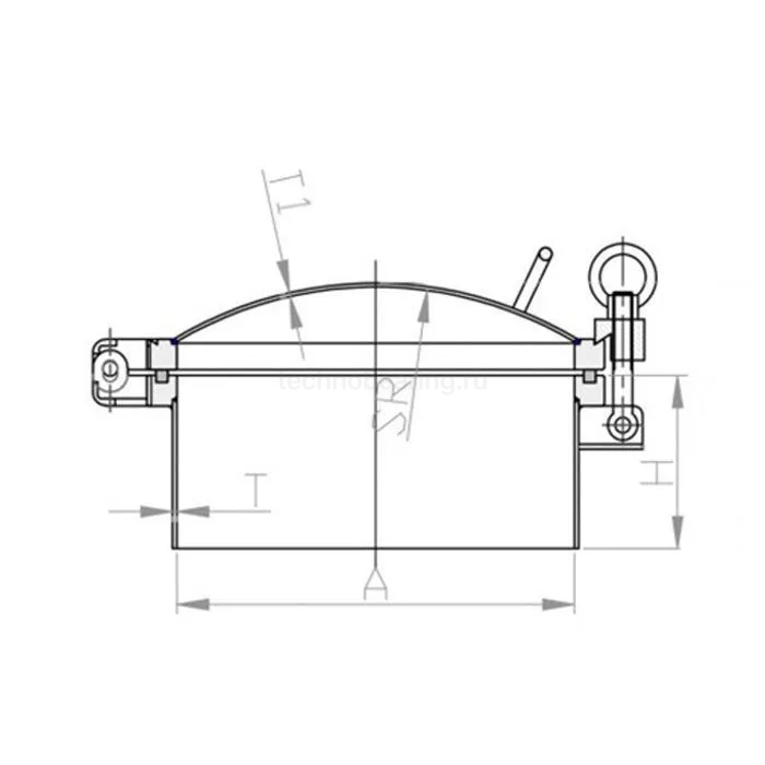 Люк круглый под давление нержавеющий DN500, пласт.ручки, TLTK500SHP TITAN LOCK
