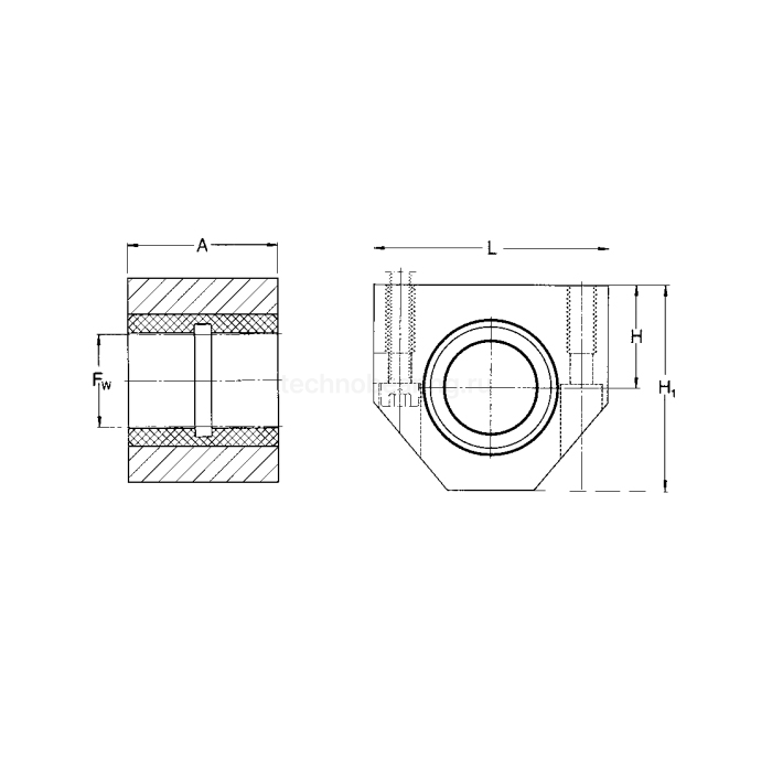 Линейный подшипник в сборе с корпусом LUHR 50 PB SKF