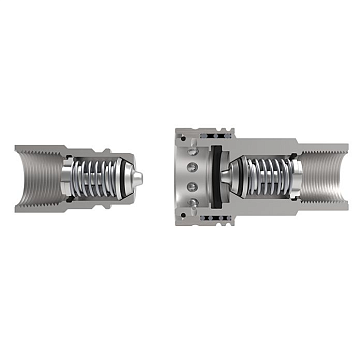1/4in, БРС серия А, ISO 7241-A, розетка, оцинк. сталь TL2AF TITAN LOCK