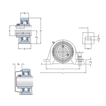 Подшипниковый узел SY55 TF SKF