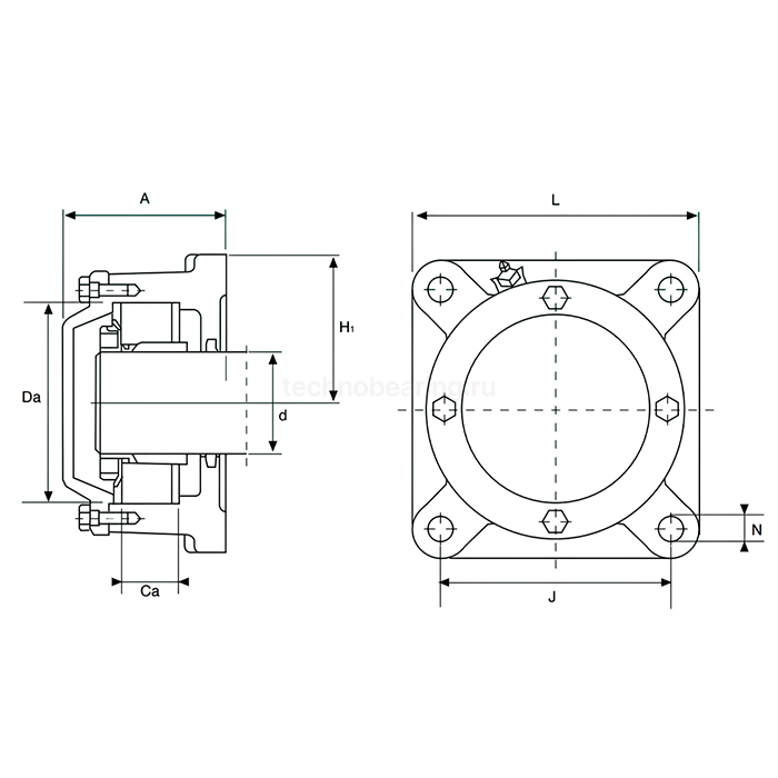 Разъемный фланцевый корпус 722520A (FNL520A) ISKRA