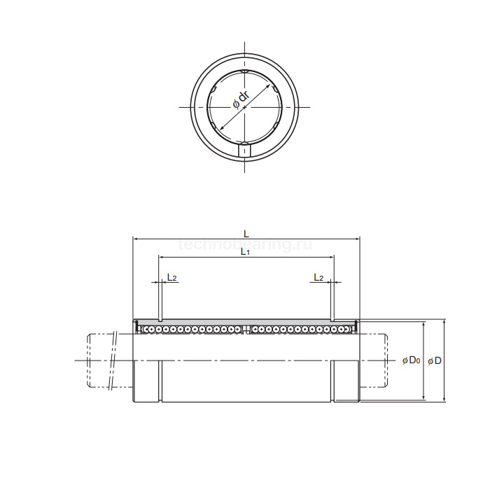 Линейный подшипник LM08LUU THK