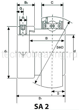 Подшипник SA8SENZAFORO+IR ISB