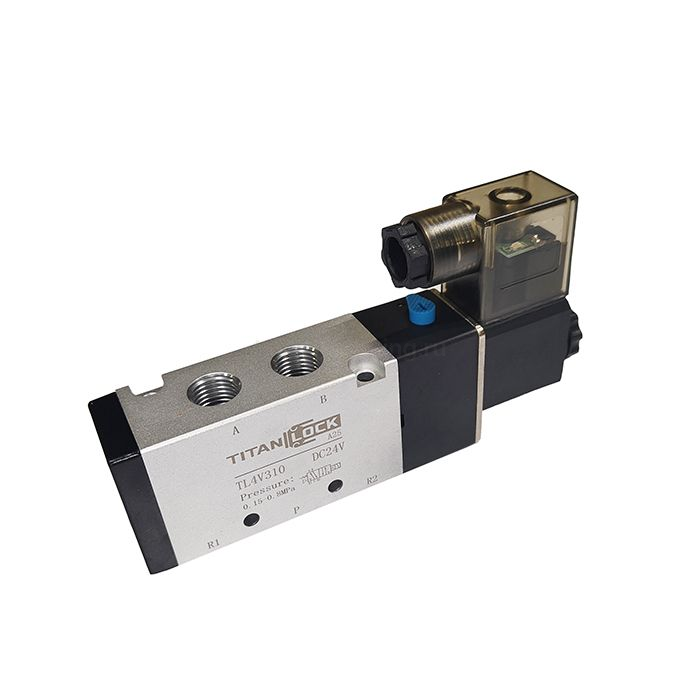 Пневмораспределитель электромагнитный 4V, серия 300, 1 канал, 10 мм, DC24V, TL4V310-10DC24V TITAN LOCK