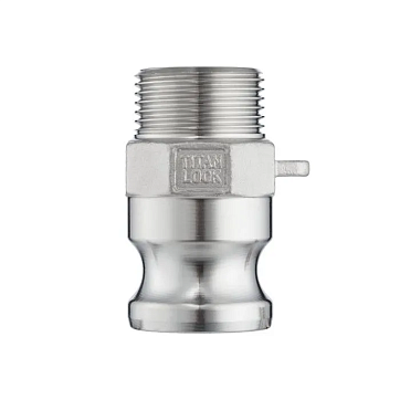 Камлок нержавеющий тип F ниппель, наруж. резьба BSP 1/2", AISI316, TL50FSS316 TITAN LOCK
