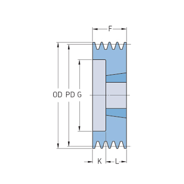 Шкив клиновой под втулку тапербуш SPB100-03 (PHP 3SPB100TB) SKF