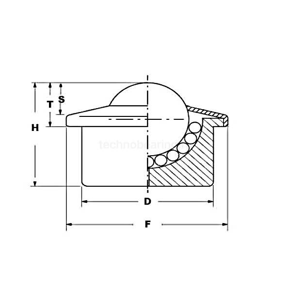 Шариковая опора KSM10BS/CS ISKRA