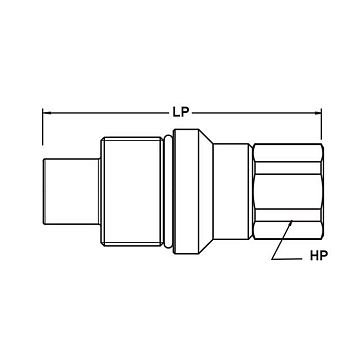 3/4in, БРС серия E (VEP) резьбовая, ниппель, оцинк. сталь, G1" TL6EM-G1 TITAN LOCK