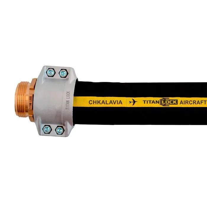 Рукав для авиационного топлива и заправки самолетов CHKALAVIA, нап-всас, внутр. диам. 76мм, -30C, 20 Бар, TL076CHK TITAN LOCK — детальное фото 0