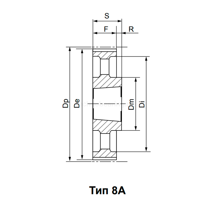 Шкив зубчатый с профилем HTD под втулку тапербуш 90-8M-30 TB (PHP 90-8M-30TB) ISKRA — детальное фото 1