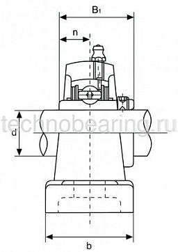 Подшипниковый узел UCP205 TECHNIX