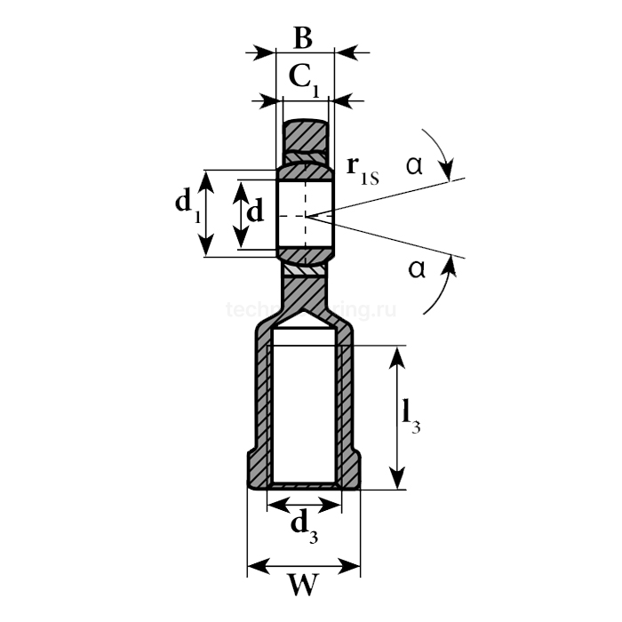 Шарнирный наконечник SI17C TECHNIX