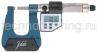 Микрометр цифровой для измерения толщины с глубокой скобой 0 - 25/0,001 мм Filetta