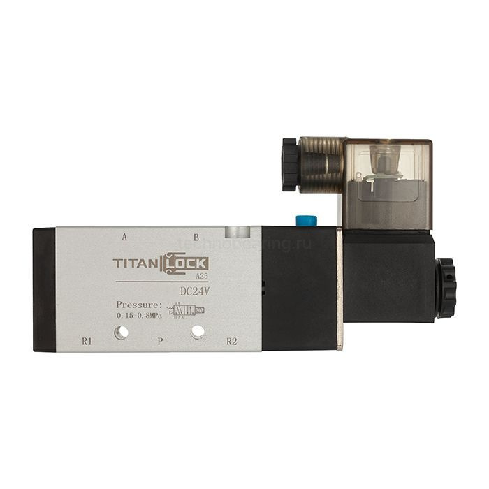 Пневмораспределитель электромагнитный 4V, серия 300, 1 канал, 8 мм, DC24V, TL4V310-08DC24V TITAN LOCK — детальное фото 3