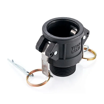 Камлок полипропиленовый тип B розетка, наруж. резьба BSP 1 1/4", TL125BPP TITAN LOCK