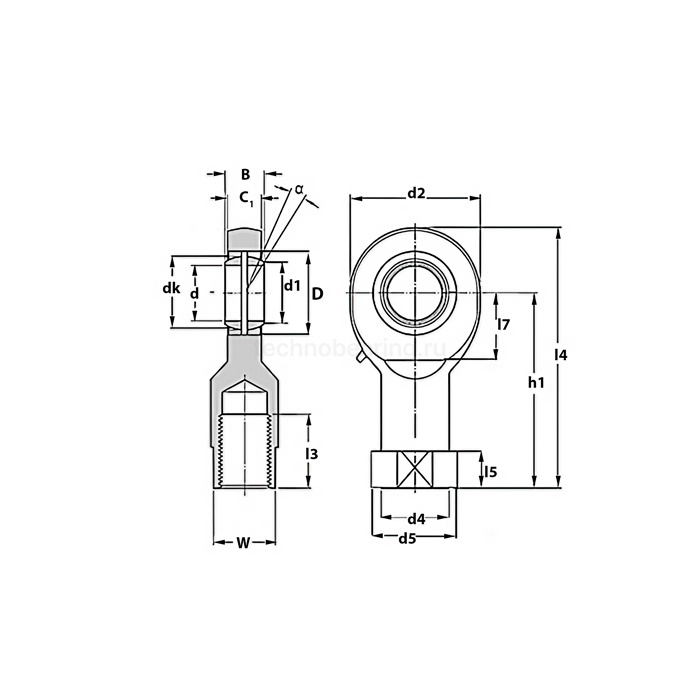 Шарнирный наконечник TSFL10C ISKRA — детальное фото 1