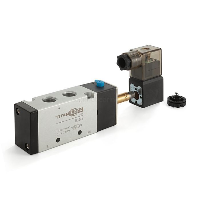 Пневмораспределитель электромагнитный 4V, серия 300, 1 канал, 8 мм, DC24V, TL4V310-08DC24V TITAN LOCK — детальное фото 2