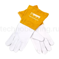 Краги сварочные КС-17 ПРОФИ TIG, (M), бело-бежевые КЕДР