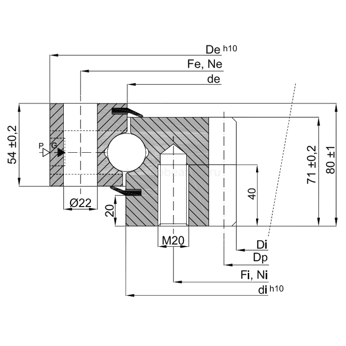 ОПУ стандартная серия с одним рядом шариков ZB1.25.1155.200-1SPTN ISB — детальное фото 1