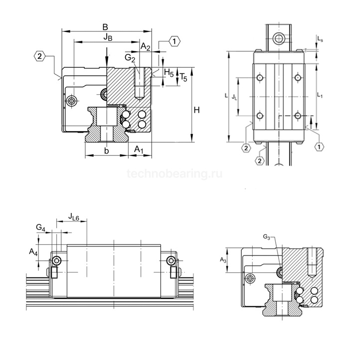 Каретка KWVE35-B-S-G3-V1 INA