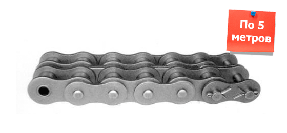 Цепь приводная роликовая двухрядная 06A-2 (ANSI/ASA 35-2) Sati