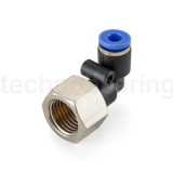 Фитинг цанговый угловой 10 мм, внутр. резьба 3/8", пластик, тип PLF, TLP-PLF10-03 TITAN LOCK