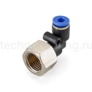 Фитинг цанговый угловой 12 мм, внутр. резьба 1/2", пластик, тип PLF, TLP-PLF12-04 TITAN LOCK