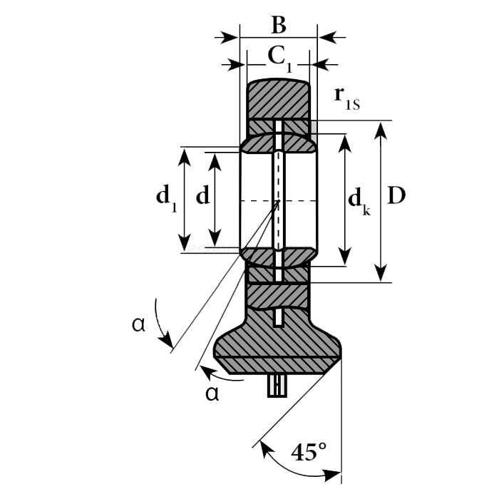 Шарнирный наконечник TAC235 ISB