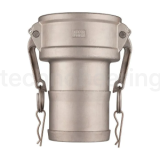 Камлок нержавеющий тип С серия "EcoLine" розетка с хвостовиком 8", AISI304, TL800CSS-EL TITAN LOCK