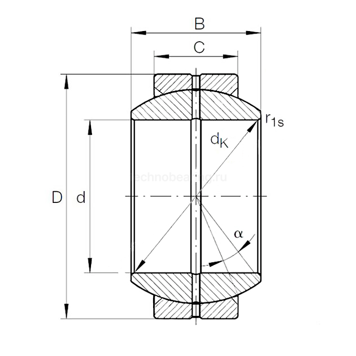 Подшипник GE16ES (16x27x14) TECHNIX
