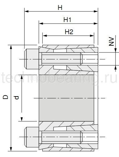 Зажимная втулка KLHH055 (PHF FX120-55x83) Sati