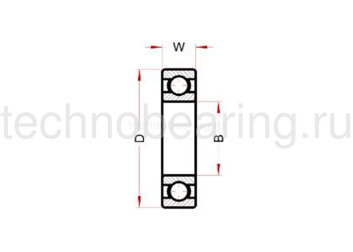 Нержавеющий подшипник 627 BSS2RS BECO