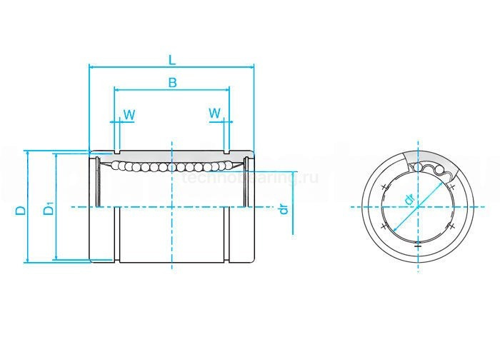 Подшипник LM10UU FLI