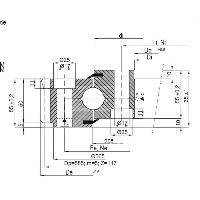 ОПУ стандартная серия с одним рядом шариков EB1.250475202-1SPPN ISB — детальное фото 1