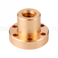 Гайка трапецеидальная с фланцем (бронза) d=24 мм, шаг резьбы 5 мм (прав. резьба), BFM 24-5-D ISKRA