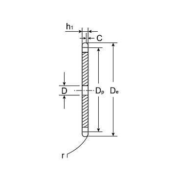 Звездочка без ступицы под расточку для цепи: 08B-1, Z=70, 1/2" x 5/16" CS09070 (PHS 08B-1A70) ISKRA