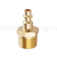 БРС серия D, ISO 6150 B, ниппель, нар.резьба, латунь, 1/4in TL2DMS-B TITAN LOCK