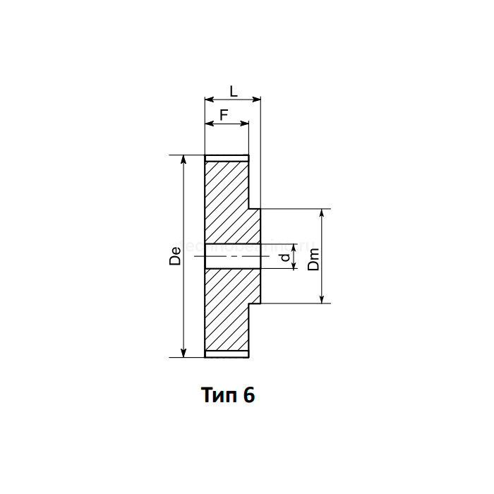 Шкив зубчатый под расточку 48-3M-09(PHP48-3M-09RSB) ISKRA — детальное фото 1