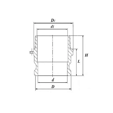 Камлок латунный тип F ниппель, наруж. резьба BSP 1/2", TL50FBR TITAN LOCK