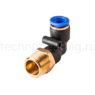 Фитинг цанговый угловой 12 мм, наруж. резьба 1/2", латунь, тип PL, TLP-PL12-04BR TITAN LOCK