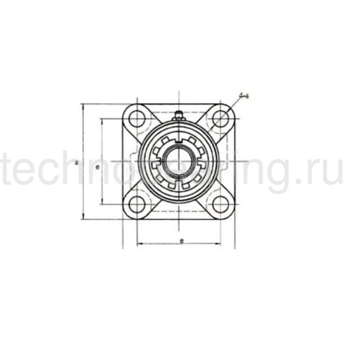 Подшипниковый узел UKF207+H2307 TECHNIX — детальное фото 1